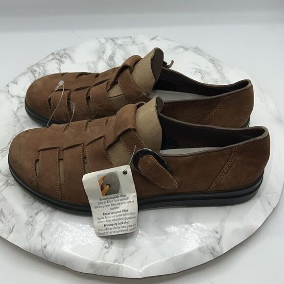 RIEKER Brown Leather Strappy Sandals-41 - Picture 5 of 10